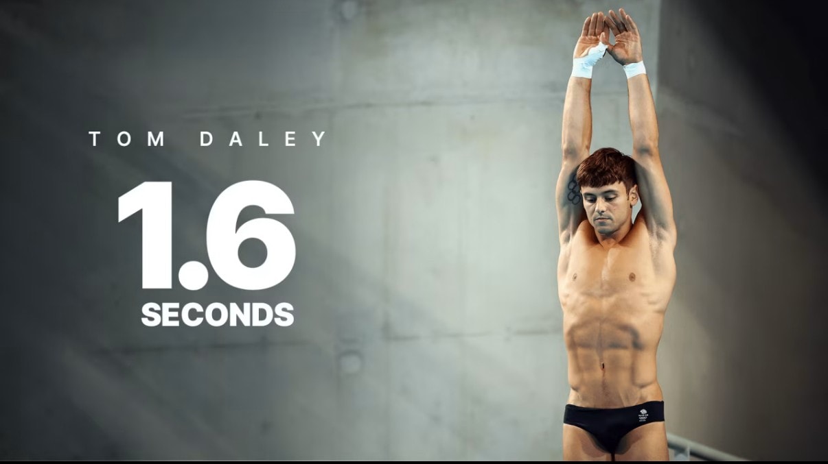 Promotional artwork for Tom Daley's 1.6 Seconds