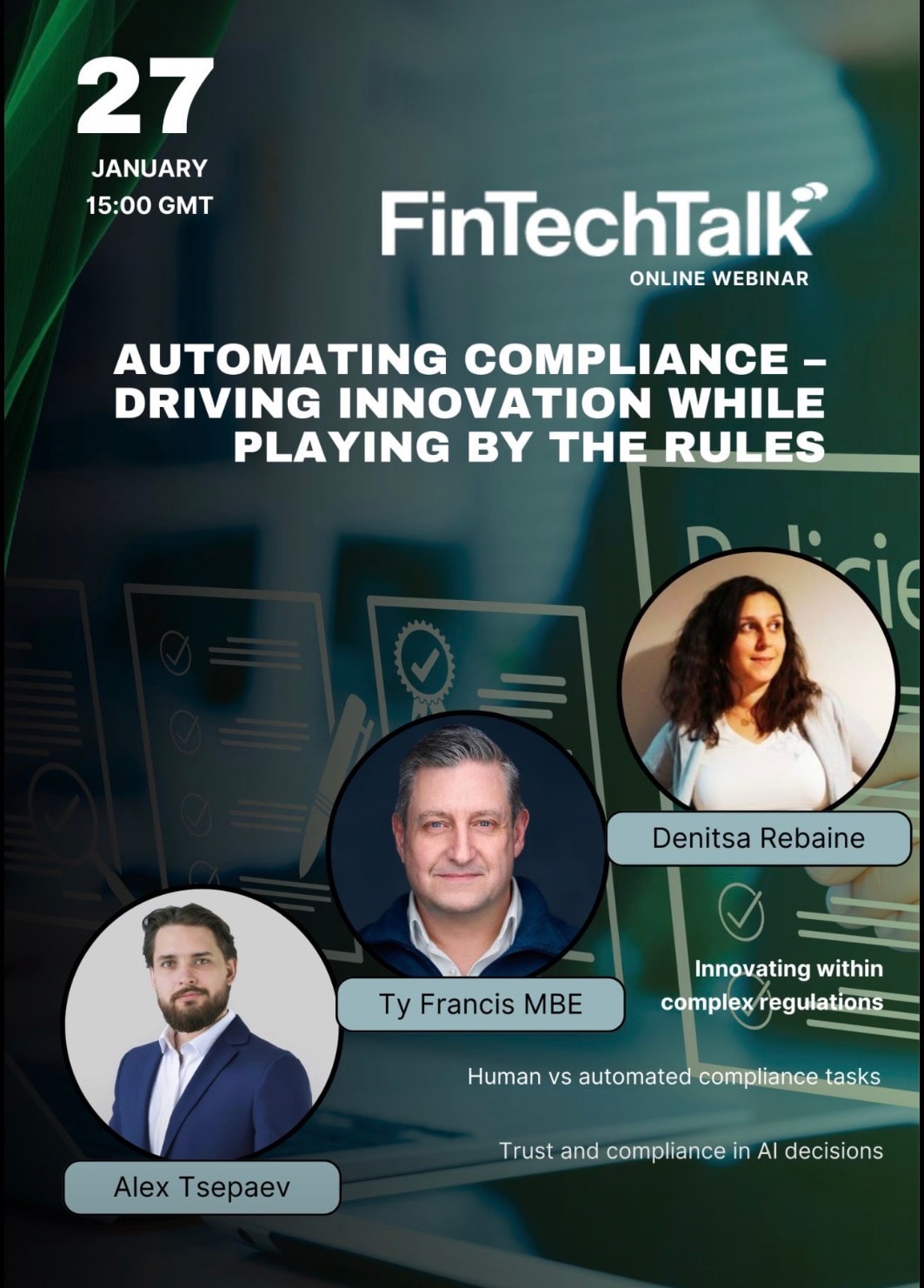 FinTechTalk webinar featuring Ty Francis